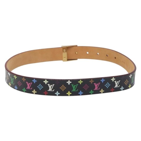 LOUIS VUITTON Monogram Multicolor Ceinture Care Belt Black LV - Picture 2 of 15